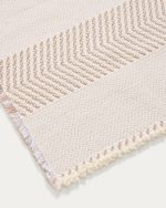 Коврик для ванной Bina из 100% хлопкового жаккарда цвета экрю 50 x 70 см — изображение 3