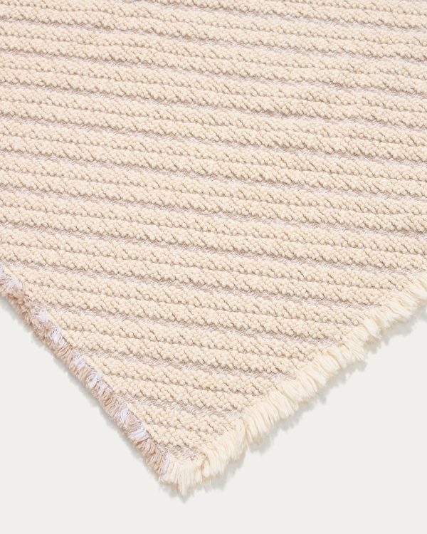 Коврик для ванной Janu из 100% хлопка жаккард цвета экрю 50 x 70 см — изображение 3
