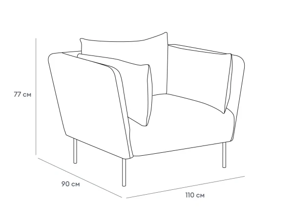 Кресло Copenhagen голубой — изображение 3