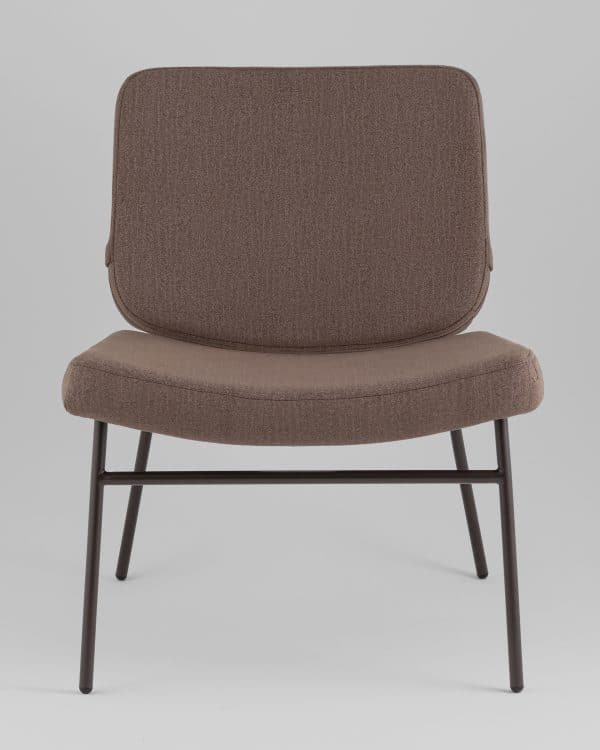 Кресло Эбигейл велюр коричневый, каркас серо-коричневый — изображение 3