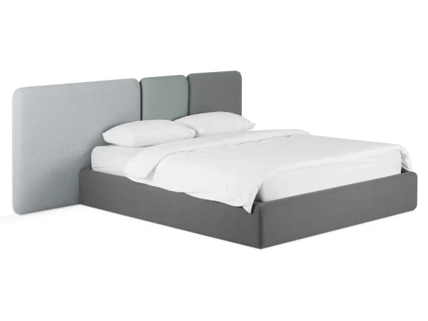Кровать Atessa без подъемного механизма серый, светло-серый — изображение 2