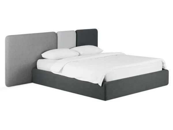 Кровать Atessa без подъемного механизма темно-серый, серый — изображение 2