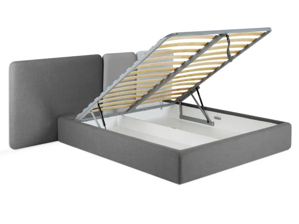 Кровать Atessa с подъемным механизмом темно-серый, серый — изображение 2