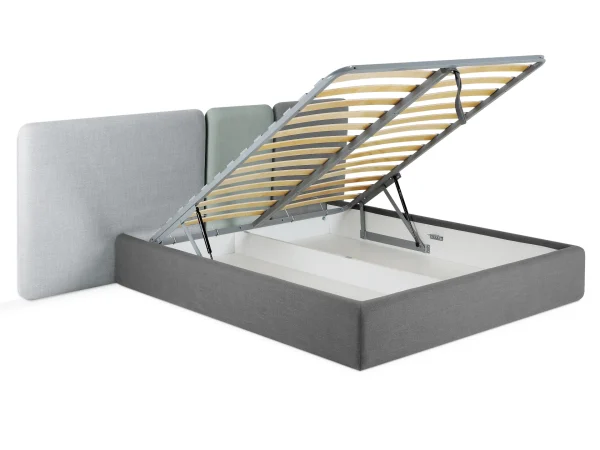 Кровать Atessa с подъемным механизмом серый, светло-серый — изображение 2