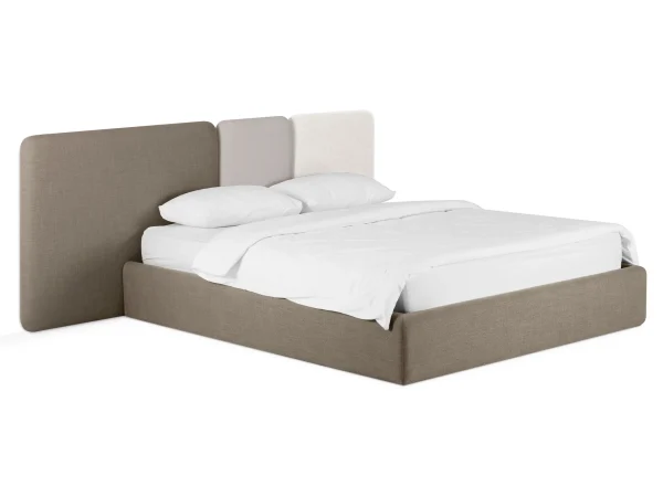 Кровать Atessa с подъемным механизмом коричневый, бежевый — изображение 3