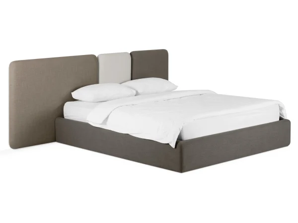 Кровать Atessa с подъемным механизмом коричневый, бежевый — изображение 3