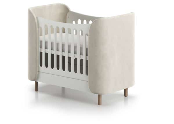 Кроватка KIDI Soft mini cпальное место 60*120 см антивандальная ткань (молочный) — изображение 2