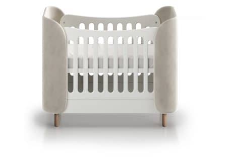 Кроватка KIDI Soft mini cпальное место 60*120 см антивандальная ткань (молочный)