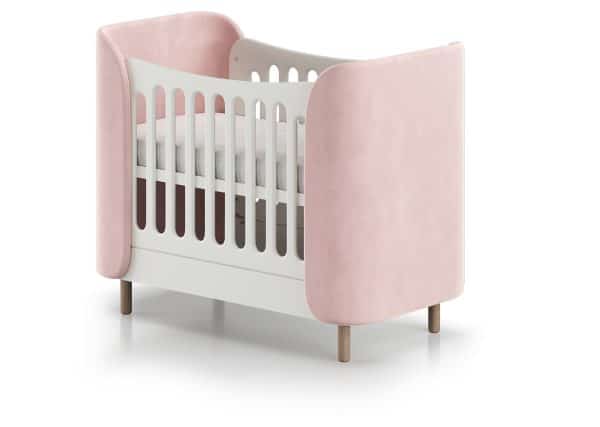 Кроватка KIDI Soft mini cпальное место 60*120 см антивандальная ткань (розовый) — изображение 2