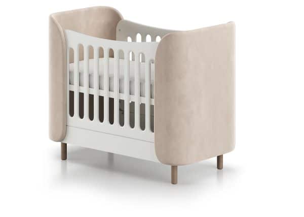 Кроватка KIDI Soft mini cпальное место 60*120 см (бежевый) — изображение 2