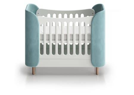 Кроватка KIDI Soft mini cпальное место 60*120 см (бирюзовый)