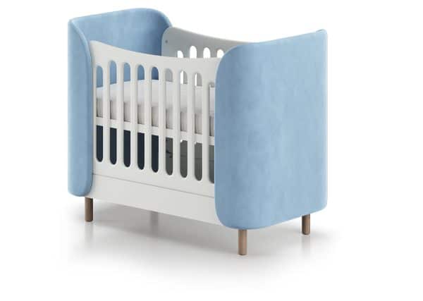 Кроватка KIDI Soft mini cпальное место 60*120 см (голубой) — изображение 2