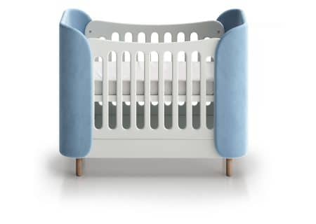 Кроватка KIDI Soft mini cпальное место 60*120 см (голубой)