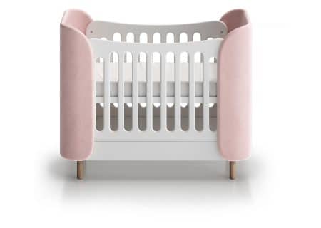 Кроватка KIDI Soft mini cпальное место 60*120 см (розовый)