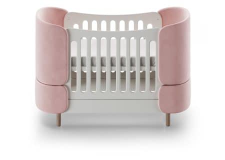 Кроватка-трансформер KIDI Soft антивандальная ткань (розовый)