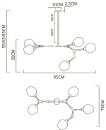 Люстра на штанге Arte Lamp YUKA A4103SP-5GO — изображение 3