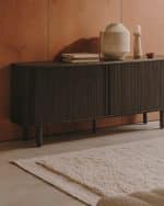 Mailen Сервант 2-дверный из ясеневого шпона с темной отделкой 180 x 75 см — изображение 3