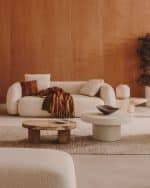 Martina 3-местный диван из необработанной ткани букле 240 см — изображение 2