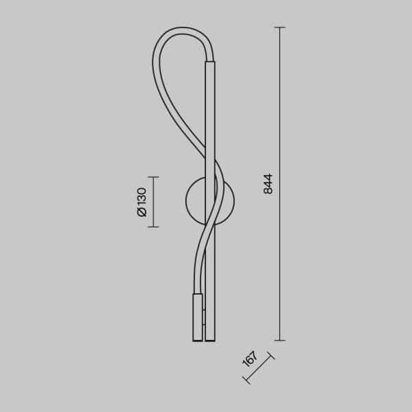 Настенный светильник (бра) Maytoni MOD166WL-L12G3K — изображение 3