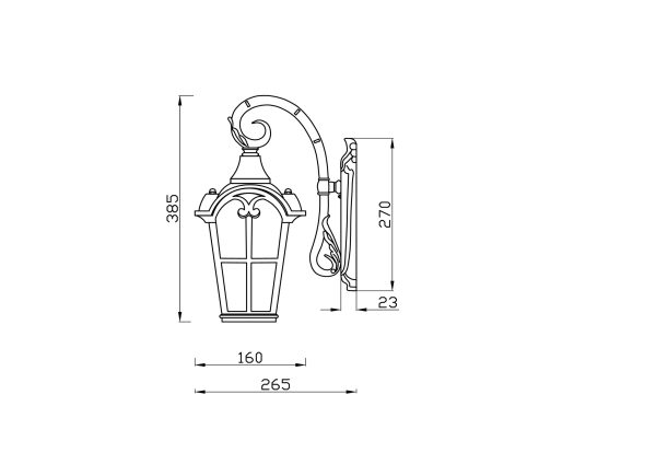 Настенный светильник (бра) Outdoor O413WL-01GB — изображение 5