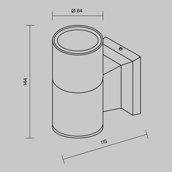 Настенный светильник (бра) Outdoor O574WL-01GR — изображение 3