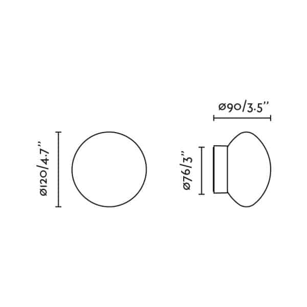NUBO 120 Черный настенный/потолочный светильник LED 8W 2700K — изображение 2