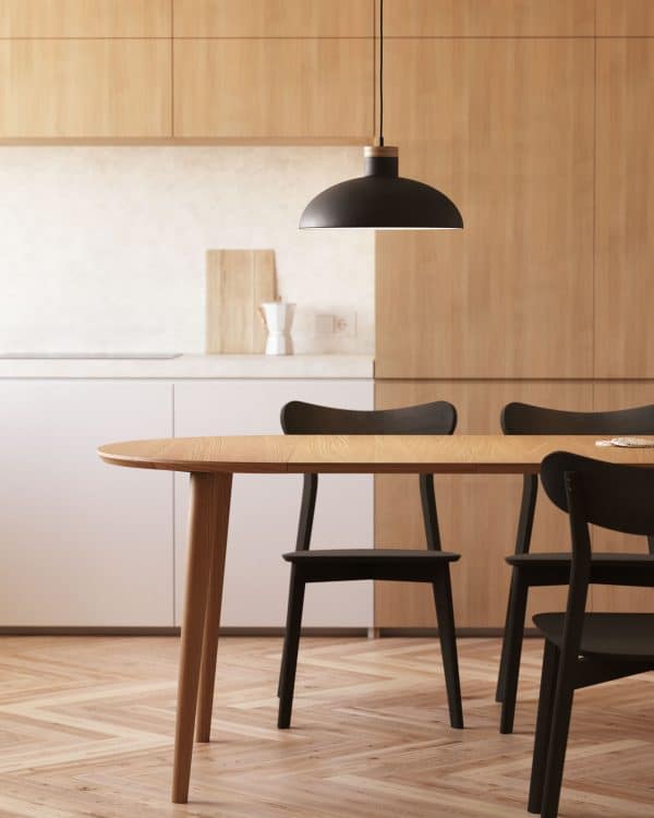 Oqui Раздвижной стол из шпона дуба и массива дерева 90 (170) x 90 см — изображение 4