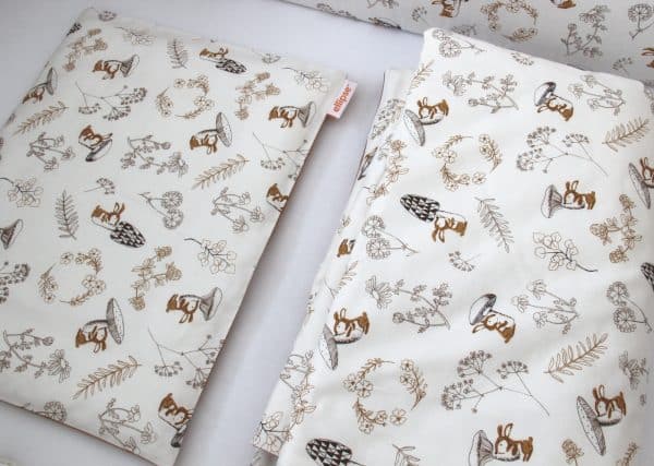 пододеяльник 90*110 см «Зайчики с грибами» (мокко