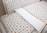 Постельное бельё в детскую кроватку. Состав: наволочка 40*32 см, пододеяльник 90*110 см «Жёлтые динозаврики» (кант, сатин) — изображение 4