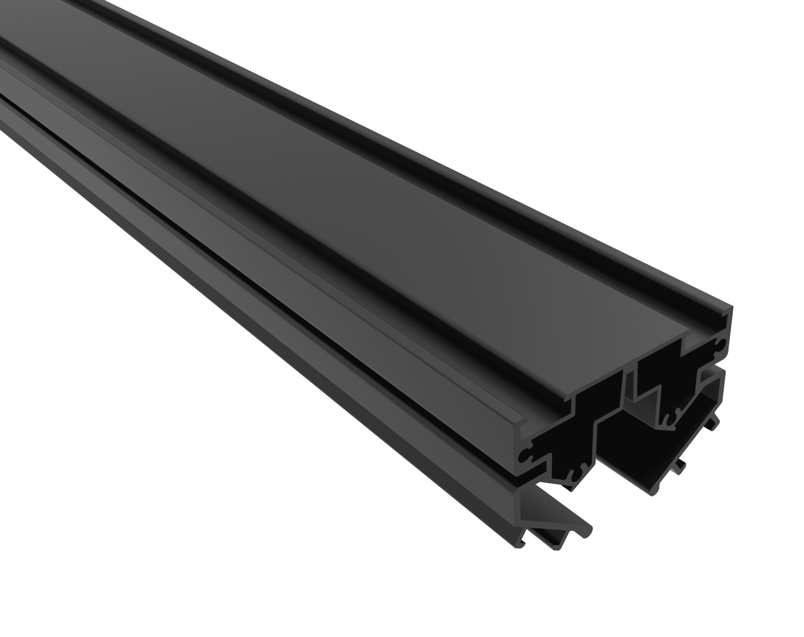 s05-ru Встраиваемый магнитный шинопровод в натяжной ПВХ потолок Crystal Lux CLT 0.136 01 L2000 BL