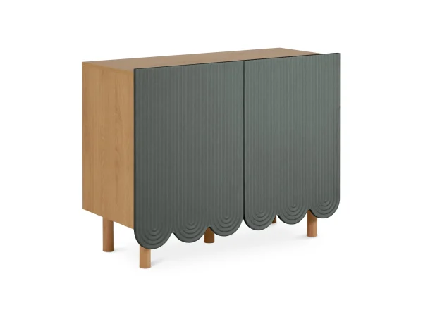 Сервант 2-х дверный Mira дуб, зеленый — изображение 3