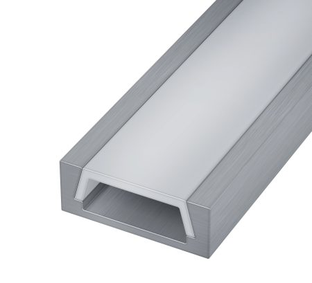 ST017.129.01.1 Накладной профиль с рассеивателем (Комплект: Рассеиватель 2м; Заглушки 2шт; Монтажная Светодиодные ленты