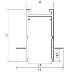 ST021.429.00H Шинопровод SKYLINE 220 встраиваемый ST-Luce Черный Длина 2 000мм SKYLINE 220 — изображение 4