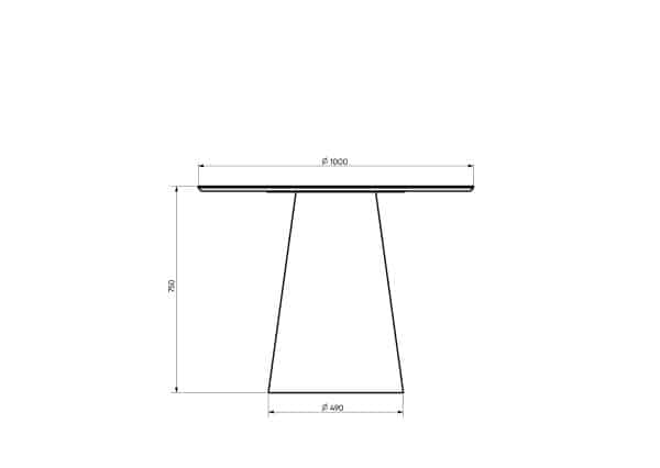 Стол обеденный Lagom D 100 см (черный) — изображение 3