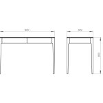 Стол письменный Type oak 120*60 см (натуральный дуб