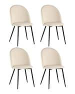 Стул Lilly велюр бежевый 4 шт.