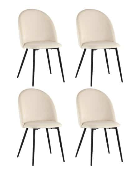 Стул Lilly велюр бежевый 4 шт.