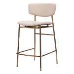 Стул полубарный Elle кремовый с золотыми ножками — изображение 3