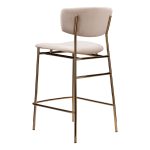 Стул полубарный Elle кремовый с золотыми ножками — изображение 5