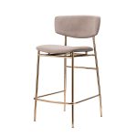 Стул полубарный Elle латте с золотыми ножками — изображение 3