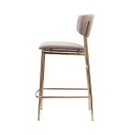 Стул полубарный Elle латте с золотыми ножками — изображение 4