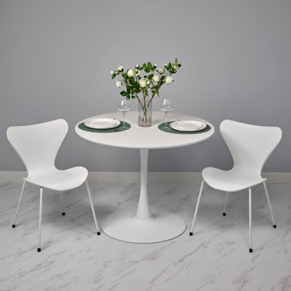 Стул Seven Style белый с белыми ножками — изображение 2