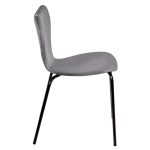 Стул Seven Style тёмно-серый велюр с чёрными ножками — изображение 3