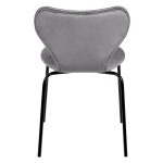 Стул Seven Style тёмно-серый велюр с чёрными ножками — изображение 4