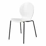 Стул Wave белый с черными ножками