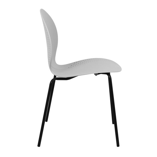Стул Wave серый с черными ножками — изображение 4