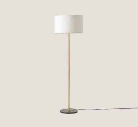 Торшер Hedra латунный металл + абажур 801011/41