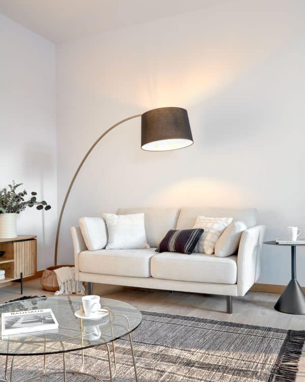 Торшер Juhe из металла золотого цвета и черного мрамора — изображение 3