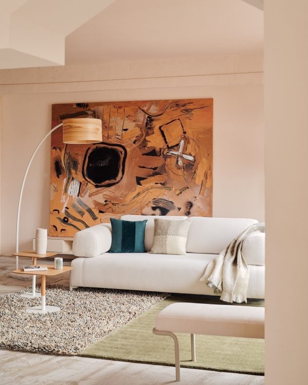 Торшер Juhe с отделкой из ясеня белым металлом и мрамором — изображение 2