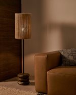 Торшер Kor из джута и акации в темной отделке — изображение 2